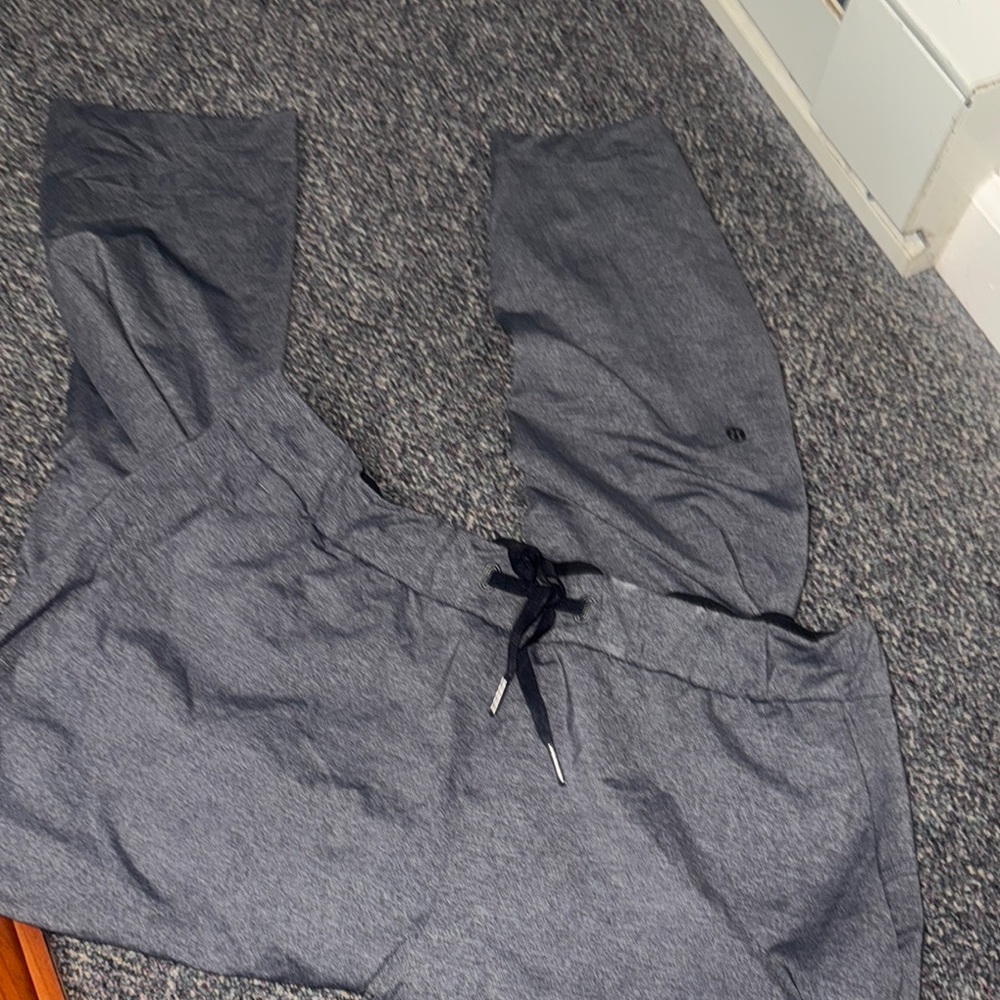 Gray Lululemon Lounge Pants with Drawstring